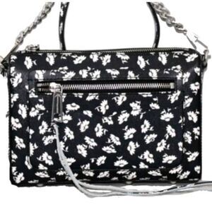 Rebecca Minkoff Avery Crossbody Black and White Floral
